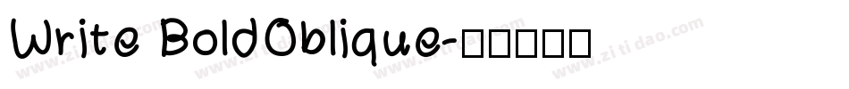 Write BoldOblique字体转换